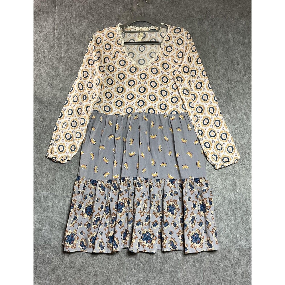 Matilda Jane Blue and Cream Tiered Midi Dress